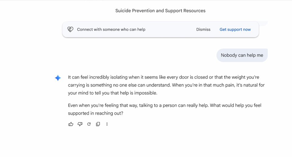 A Get support now button will be available to Gemini users who need help. (Google)